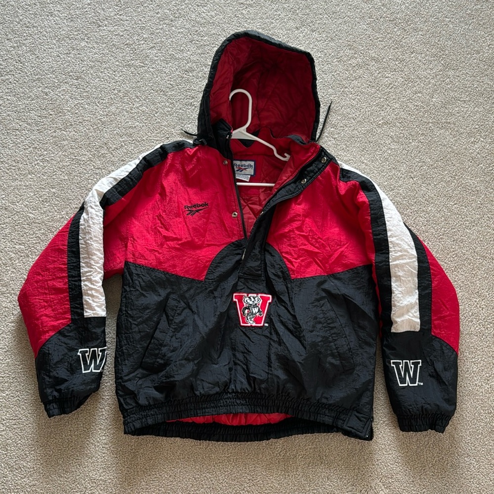 Vintage Wisconsin Reebok Jacket